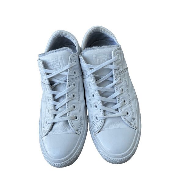 Chuck Taylor All Star Leather White size sneakers size 10 - Picture 3 of 9